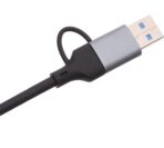 ⁦كابل محول STANDARD 9701 HUB USB-C UCA، من USB-C إلى USB 3.0، مزود بأربعة منافذ HUB وسرعة عالية لتوصيل أجهزة متعددة، بطول 0.5 متر.⁩ - الصورة ⁦3⁩