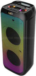 ⁦زيرو zr-1020s مكبر صوت محمول 2 ميكروفون وريموت كنترول مزود بإضاءة .⁩ - الصورة ⁦2⁩