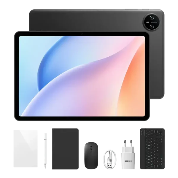 جهاز دوجي تاب A9 برو يونيسك T310، سعة تخزين 20 جيجابايت + 128 جيجابايت، شاشة 10.1 بوصة، بطارية 6580 مللي أمبير، نظام تشغيل أندرويد 15 .