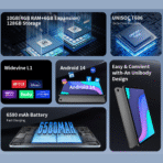 ⁦تابلت G-TAB Pad10 Pro – شاشة 10.1 بوصة – ذاكرة 128 جيجا + رام 10 جيجا | أداء قوي وتصميم أنيق .⁩ - الصورة ⁦13⁩