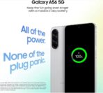 ⁦موبايل ذكي سامسونج جالاكسي A56 شبكة الجيل الخامس 5G، ذاكرة تخزين 128 جيجابايت وذاكرة رام 8 جيجابايت و6 تحديثات لنظام التشغيل وشاشة كبيرة، بطارية طويلة العمر، إصدار محلي، لون زيتوني .⁩ - الصورة ⁦4⁩