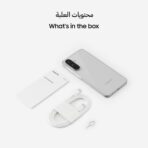 ⁦هاتف سامسونج جالاكسي A56 بنظام أندرويد وذاكرة تخزين 256 جيجابايت وذاكرة رام سعة 12 جيجابايت مع شاشة كبيرة وبطارية تدوم طويلًا، يدعم 6 ترقيات لنظام التشغيل، لون رمادي فاتح .⁩ - الصورة ⁦2⁩