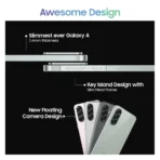 ⁦هاتف سامسونج جالاكسي A56 بنظام أندرويد وذاكرة تخزين 256 جيجابايت وذاكرة رام سعة 12 جيجابايت مع شاشة كبيرة وبطارية تدوم طويلًا، يدعم 6 ترقيات لنظام التشغيل، لون زيتوني .⁩ - الصورة ⁦5⁩