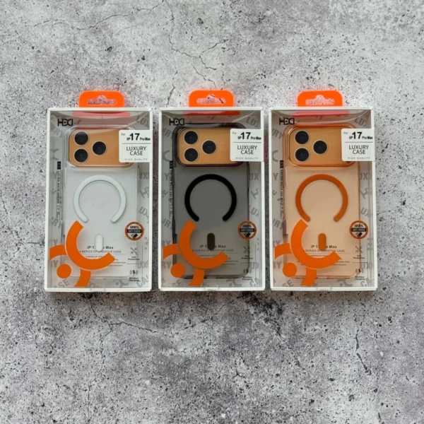 غطاء ماج سيف شفاف ماسي لجهاز آيفون 17 برو ماكس HBC-273 .