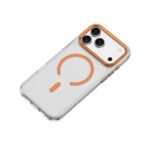 ⁦جراب شفاف لهاتف أيفون 17 برو ماكس ماج سيف برتقالي تيتانيوم .⁩ - الصورة ⁦2⁩