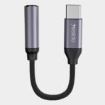 ⁦محول سماعات رأس وكابل صوت من نوع Yesido YAU19 USB-C إلى 3.5 ملم - أسود .⁩ - الصورة ⁦3⁩