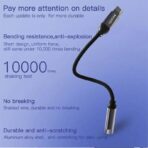 ⁦محول سماعات رأس وكابل صوت من نوع Yesido YAU19 USB-C إلى 3.5 ملم - أسود .⁩ - الصورة ⁦7⁩