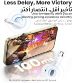 ⁦سماعات أذن لاسلكية UGREEN WS201 HiTune H5 True باللون الأبيض .⁩ - الصورة ⁦8⁩