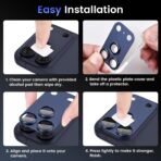 ⁦Qi YANG واقي عدسة الكاميرا متوافق مع موبايل آيفون 17 برو ماكس مصنوع من خليط الألومنيوم وزجاج مقوى، مناسب لجراب الحماية .⁩ - الصورة ⁦2⁩