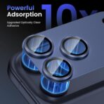 ⁦Qi YANG واقي عدسة الكاميرا متوافق مع موبايل آيفون 17 برو ماكس مصنوع من خليط الألومنيوم وزجاج مقوى، مناسب لجراب الحماية .⁩ - الصورة ⁦4⁩