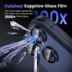 ⁦Qi YANG واقي عدسة الكاميرا متوافق مع موبايل آيفون 17 برو ماكس مصنوع من خليط الألومنيوم وزجاج مقوى، مناسب لجراب الحماية .⁩ - الصورة ⁦6⁩