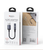 محول صوت Yesido YAU46 USB إلى 3.5 مم من سبائك الألومنيوم - أسود .