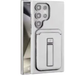 ⁦جراب هاتف من الجلد الصناعي عالي الجودة لهاتف Samsung Galaxy S24 Ultra مع حامل بطاقات مغناطيسي .⁩ - الصورة ⁦2⁩