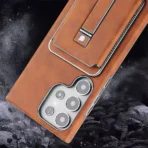 ⁦جراب هاتف من الجلد الصناعي عالي الجودة لهاتف Samsung Galaxy S24 Ultra مع حامل بطاقات مغناطيسي .⁩ - الصورة ⁦9⁩