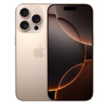 آيفون 16 برو ماكس من آبل، سعة 256 جيجابايت، ذاكرة وصول عشوائي 8 جيجابايت، يدعم شبكة الجيل الخامس، شريحة SIM واحدة - تيتانيوم صحراء .