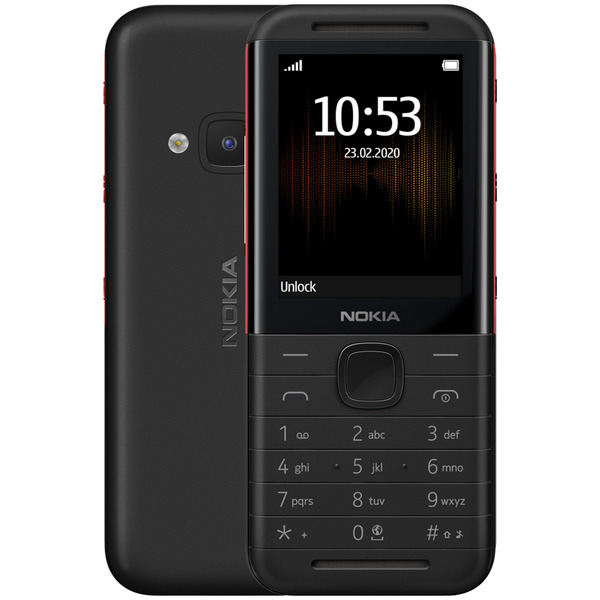 نوكيا هاتف محمول ثنائي الشريحة موبايل 5310 - أسود / أحمر .