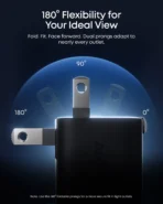 ⁦شاحن أنكر نانو الذكي A121D بقوة 45 واط من النوع C للشحن السريع، مدمج وقابل للطي مع قابس USB-C .⁩ - الصورة ⁦4⁩