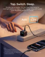 ⁦شاحن أنكر نانو الذكي A121D بقوة 45 واط من النوع C للشحن السريع، مدمج وقابل للطي مع قابس USB-C .⁩ - الصورة ⁦8⁩