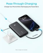 ⁦باور بانك أنكر زولو، سعة 20000 مللي أمبير، قدرة قصوى 22.5 واط، شاحن محمول، منفذ USB-C للشحن السريع، نحيف للسفر.⁩ - الصورة ⁦2⁩