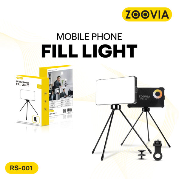 ZOOVIA RS-001  رينج لايت دوران 360° لمرونة كاملة في كل زوايا التصويرمثالية للموبايل .