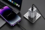 ⁦شاحن Logix بقوة 20 واط بتقنية IQ GaN مع كابل Lightning من النوع C بطول 120 سم (LG-HC02) .⁩ - الصورة ⁦2⁩