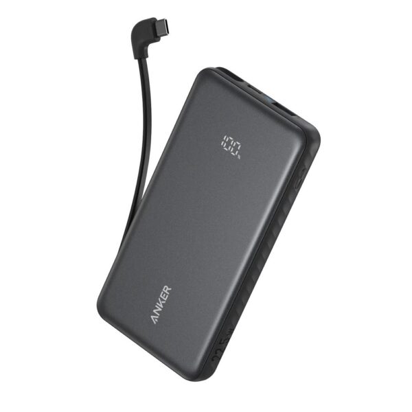 باور بانك أنكر زولو، سعة 20000 مللي أمبير، قدرة قصوى 22.5 واط، شاحن محمول، منفذ USB-C للشحن السريع، نحيف للسفر.