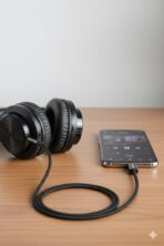 ⁦سنزو كابل HiFi SoundLine من النوع C إلى 3.5 ملم AUX SN-88 - أسود .⁩ - الصورة ⁦4⁩