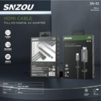 ⁦سينزو SN-52 كابل اتصال عالي الدقة تايب-سي إلى HDMI بطول 2 متر - رمادي⁩ - الصورة ⁦7⁩