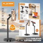⁦حامل هاتف وتابلت مكتبي رافع DT-100 - قابل للتعديل (22-41 سم)، دوران 360°، قاعدة معدنية ثابتة للمكالمات والتصوير والمشاهدة - اسود .⁩ - الصورة ⁦7⁩
