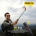 ⁦ZZOOVIA TH-005 عصا سيلفي فاخرة بطول 1.75 متر قابلة للطي تلقائيًا وحامل ثلاثي القوائم شديد التحمل للاستوديو .⁩ - الصورة ⁦4⁩