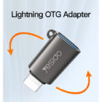 ⁦محول yesido قارئ من سبائك الألومنيوم الأصلي لايتنينج إلى USB OTG .⁩ - الصورة ⁦3⁩