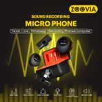 ⁦زووفيا MW-001 | ميكروفون لاسلكي مزدوج لتسجيل الصوت مع علبة شحن رقمية⁩ - الصورة ⁦5⁩