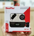 NeePho NP-58 Wireless Lavalier Microphone للتعليق بكليب وعازل للضوضاء مايك لاسلكي احترافي للموبايل، اليوتيوب، وصناع المحتوى .